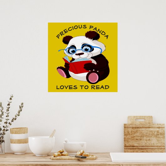 Wertvolle Panda-Lieben zum Lesen Poster (Küche)