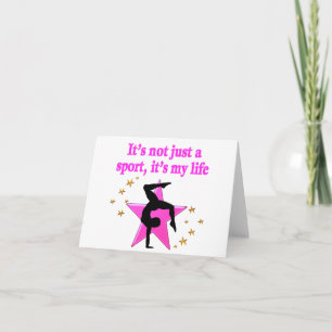 WERTVOLLE PINK STAR GYMNASTIK INSPIRATIONELLE QUOT KARTE
