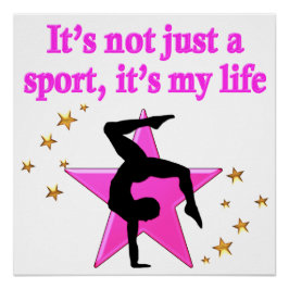 WERTVOLLE PINK STAR GYMNASTIK INSPIRATIONELLE QUOT POSTER