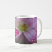 Wertvolle rosa Blume Kaffeetasse (VorderseiteRechts)
