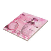 Wertvolle rosa Whimsy Keramik-Fliese Fliese (Seite)