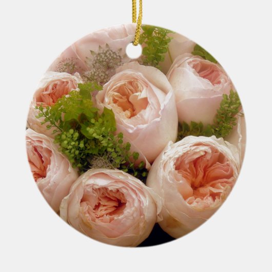 Wertvolle Rosen Keramikornament (Vorne)