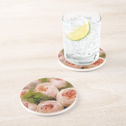 Wertvolle Rosen Sandstein Untersetzer (Seite)