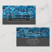 Wertvolle Saphir Edelsteine aus Kristall Visitenkarte (Vorne/Hinten)