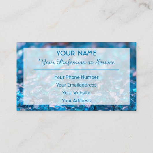 Wertvolle Saphir Edelsteine Visitenkarte (Rückseite)