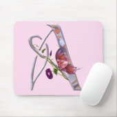 Wertvolle Schmetterlings-Initiale A Mousepad (Mit Mouse)