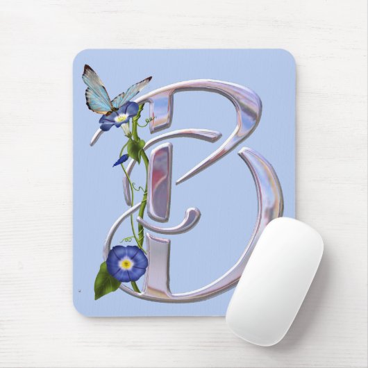Wertvolle Schmetterlings-Initiale B Mousepad (Mit Mouse)