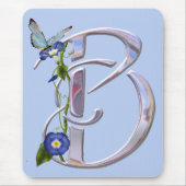 Wertvolle Schmetterlings-Initiale B Mousepad (Vorne)