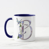 Wertvolle Schmetterlings-Initiale B Tasse (Links)