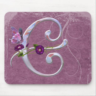 Wertvolle Schmetterlings-Initiale C Mousepad