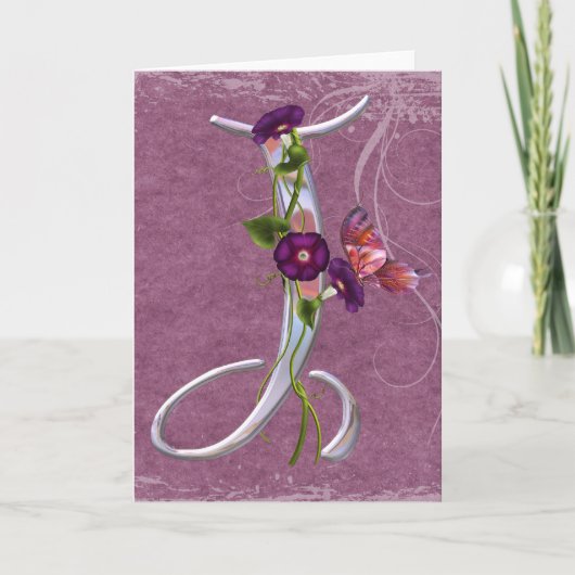 Wertvolle Schmetterlings-Initiale J (Vorderseite)