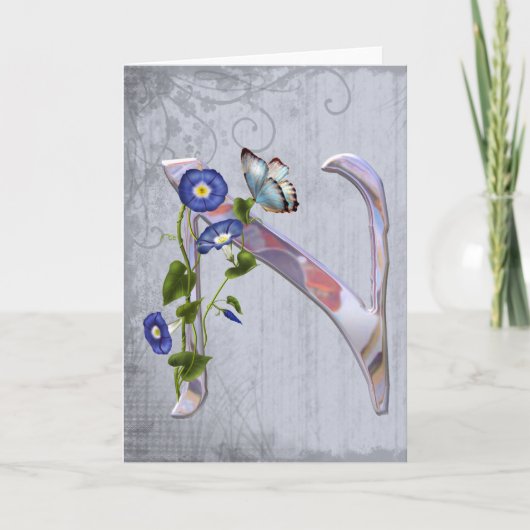 Wertvolle Schmetterlings-Initiale N (Vorderseite)