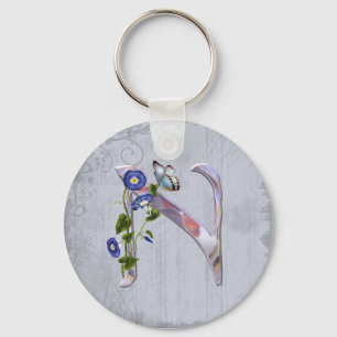 Wertvolle Schmetterlings-Initiale N Schlüsselanhänger