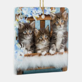 wertvolle schöne Kätzchen Keramikornament (Rechts)