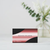 Wertvolle schwarz gekrönte Dekorlinien und QR-Code Visitenkarte (Stehend Vorderseite)