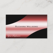 Wertvolle schwarz gekrönte Dekorlinien und QR-Code Visitenkarte (Vorderseite)