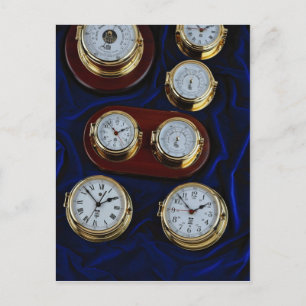 Wertvolle Seeschiffahruhren und Barometer Postkarte