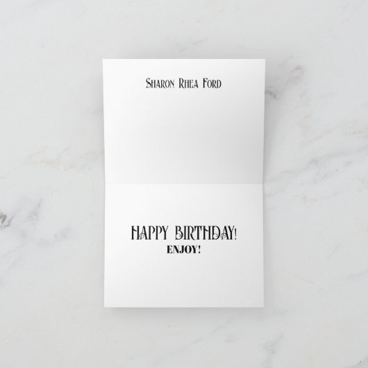 Wertvolle Senior Lady Geburtstag (Innenseite)