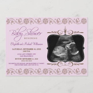 Wertvolle Sonogram Baby Shower Invitation (lilac) Einladung