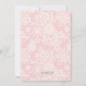 Wertvolle Spitzen-Foto Geburtsankündigung Ankündigung (Rückseite)