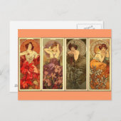 Wertvolle Steine - Jugendstil Postkarte (Vorne/Hinten)