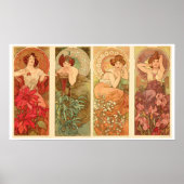 Wertvolle Steine und Blume, Alphonse Mucha 1900 Poster (Vorne)