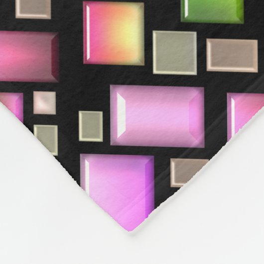 Wertvolle Steine und Perlmutt Fleecedecke (Ecke)