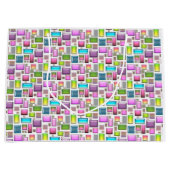 Wertvolle Steine und Perlmutt Große Geschenktüte (Vorderseite)