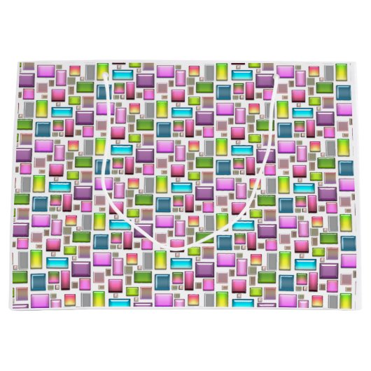 Wertvolle Steine und Perlmutt Große Geschenktüte (Vorderseite)