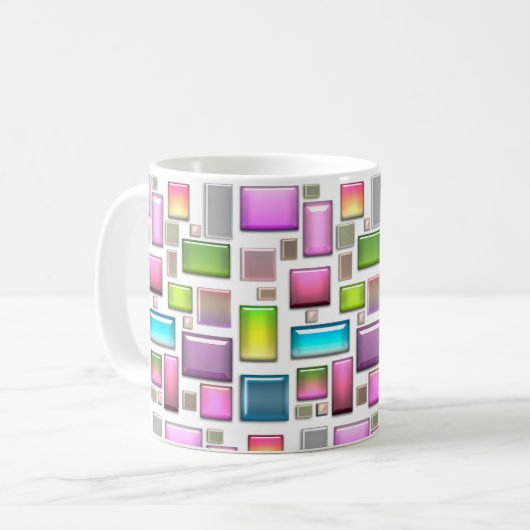 Wertvolle Steine und Perlmutt Kaffeetasse (Vorderseite Links)