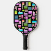 Wertvolle Steine und Perlmutt Pickleball Schläger (Rückseite)