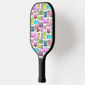 Wertvolle Steine und Perlmutt Pickleball Schläger (Links)
