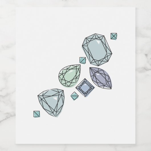 Wertvolle Steine Weinetikett (Einzelnes Label)