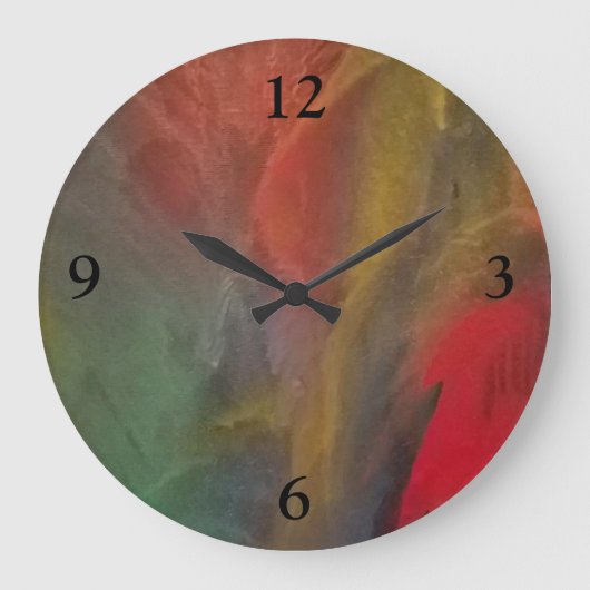 Wertvolle Steinuhr Große Wanduhr (Vorderseite)