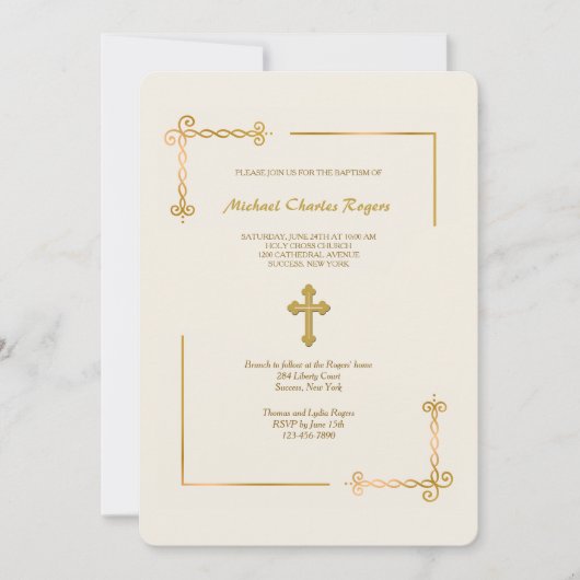 Wertvolle Strahlung religiös Einladung (Vorderseite)