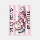 Wertvolle süße Träume Fleecedecke (Vorderseite)