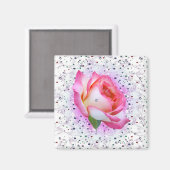 Wertvolle Valentinische Rose, Magnet (Vorderseite/Rückseite)