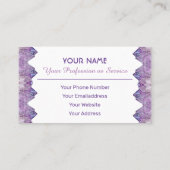 Wertvolle Visitenkarte (Rückseite)