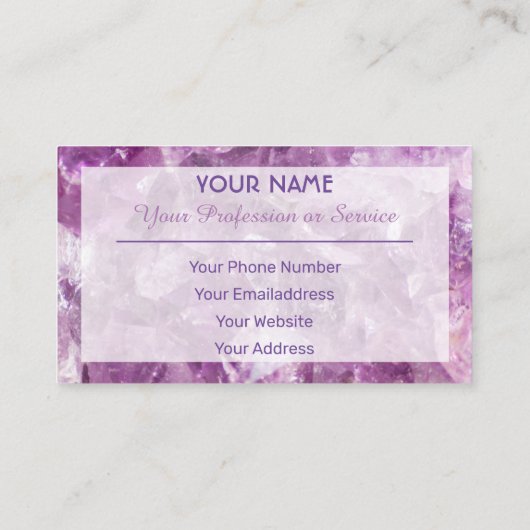 Wertvolle Visitenkarte (Rückseite)