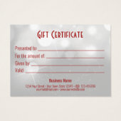 Wertvolle Weihnachten Geschenkkarte Beruflich (Rückseite)