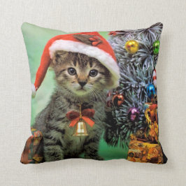 Wertvolle Weihnachtskatze Kissen