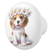 Wertvolle Welpen Keramikknauf (Rechts)