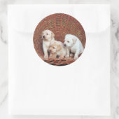 Wertvolle Welpen Runder Aufkleber (Tasche)