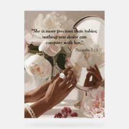 "Wertvoller als Rubies" Acrylschild