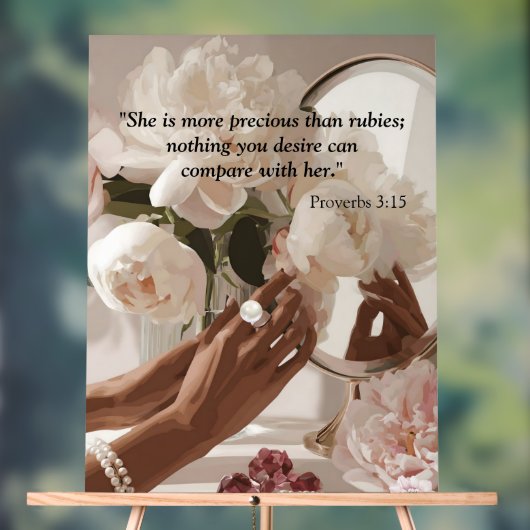 "Wertvoller als Rubies" Acrylschild (Neutral)