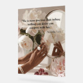 "Wertvoller als Rubies" Acrylschild (Winkel)