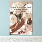 "Wertvoller als Rubies" Leinwanddruck (Insitu (Holzboden))