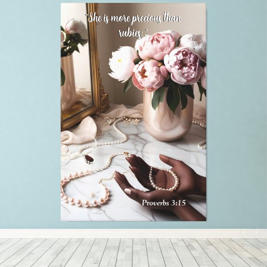 Wertvoller als Rubies Leinwanddruck (Insitu (Holzboden))