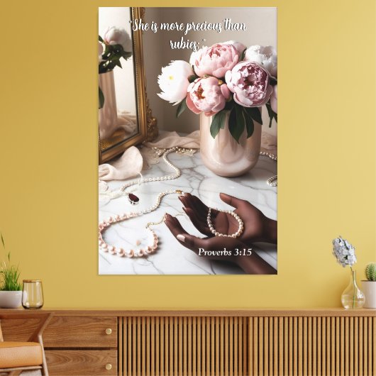 Wertvoller als Rubies Leinwanddruck (Insitu (Wohnzimmer))