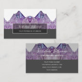 Wertvoller Amethyst-Edelstein Luxus-Kristall-Schmu Visitenkarte (Vorne/Hinten)